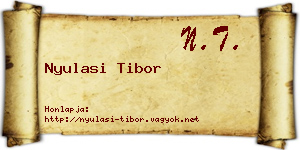 Nyulasi Tibor névjegykártya